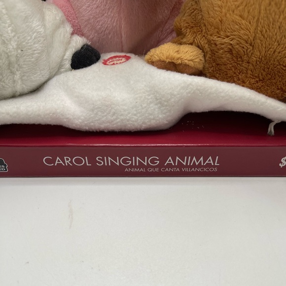 Animated Singing Christmas Cow Dog Snowman of America Plush Jingle Bell WORKS - Picture 9 of 10